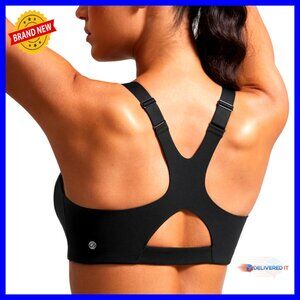 Medium Impact Sports Bra, Racerback, Adjustable Straps, Built-in Pads
